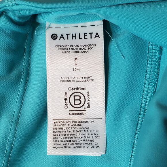 Athleta Women's Size SP NWT Accelerate 7/8 Tight Teal 566727 - Picture 8 of 10